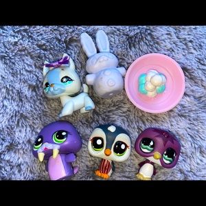 LPS discontinued snow pets (4 pets 3 accessories)